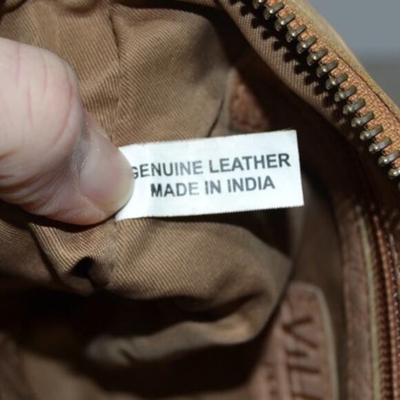 Vilenca Holland Tan Genuine Leather Crossbody Purse - Picture 7 of 11